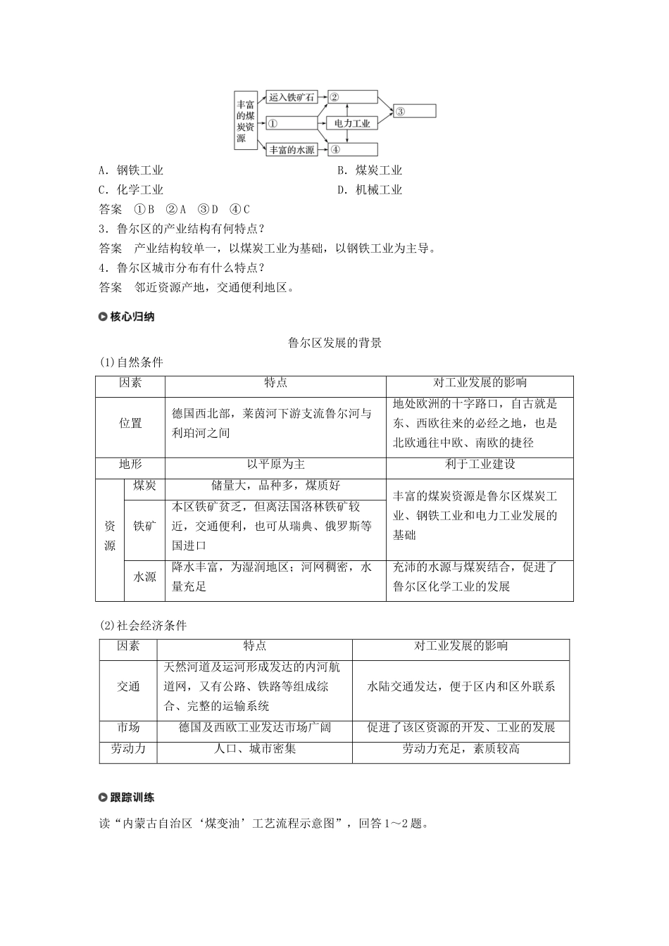 高中地理 第三单元 区域资源、环境与可持续发展 第二节 资源开发与区域可持续发展学案 鲁教版必修3-鲁教版高一必修3地理学案_第3页