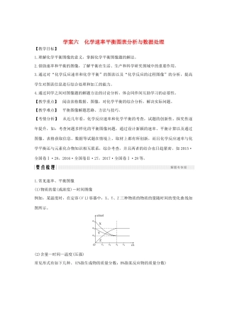 高考化学大一轮复习 第7章 化学反应的方向、限度与速率 学案六 化学速率平衡图表分析与数据处理学案 鲁科版-鲁科版高三全册化学学案