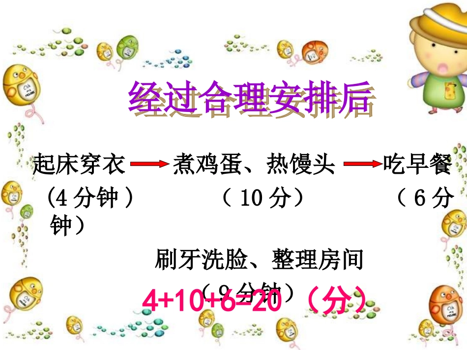 小学数学2011版本小学四年级四年级上册合理安排时间_第3页