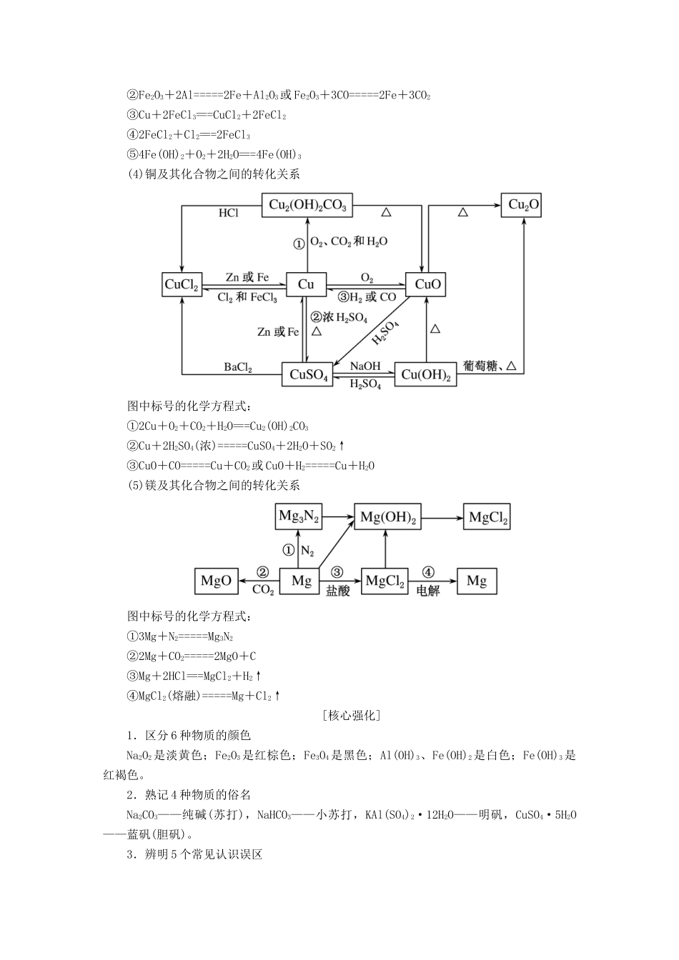 高考化学二轮冲刺复习精讲 第一部分 必考部分 第9讲 金属元素及其化合物讲义（含解析）-人教版高三全册化学学案_第3页