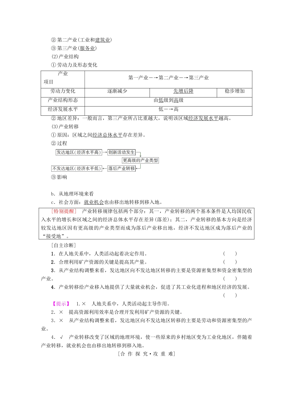 高中地理 第1章 区域地理环境和人类活动 第3节 人类活动对区域地理环境的影响学案 中图版必修3-中图版高一必修3地理学案_第2页