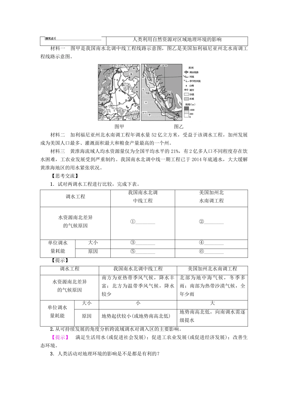 高中地理 第1章 区域地理环境和人类活动 第3节 人类活动对区域地理环境的影响学案 中图版必修3-中图版高一必修3地理学案_第3页