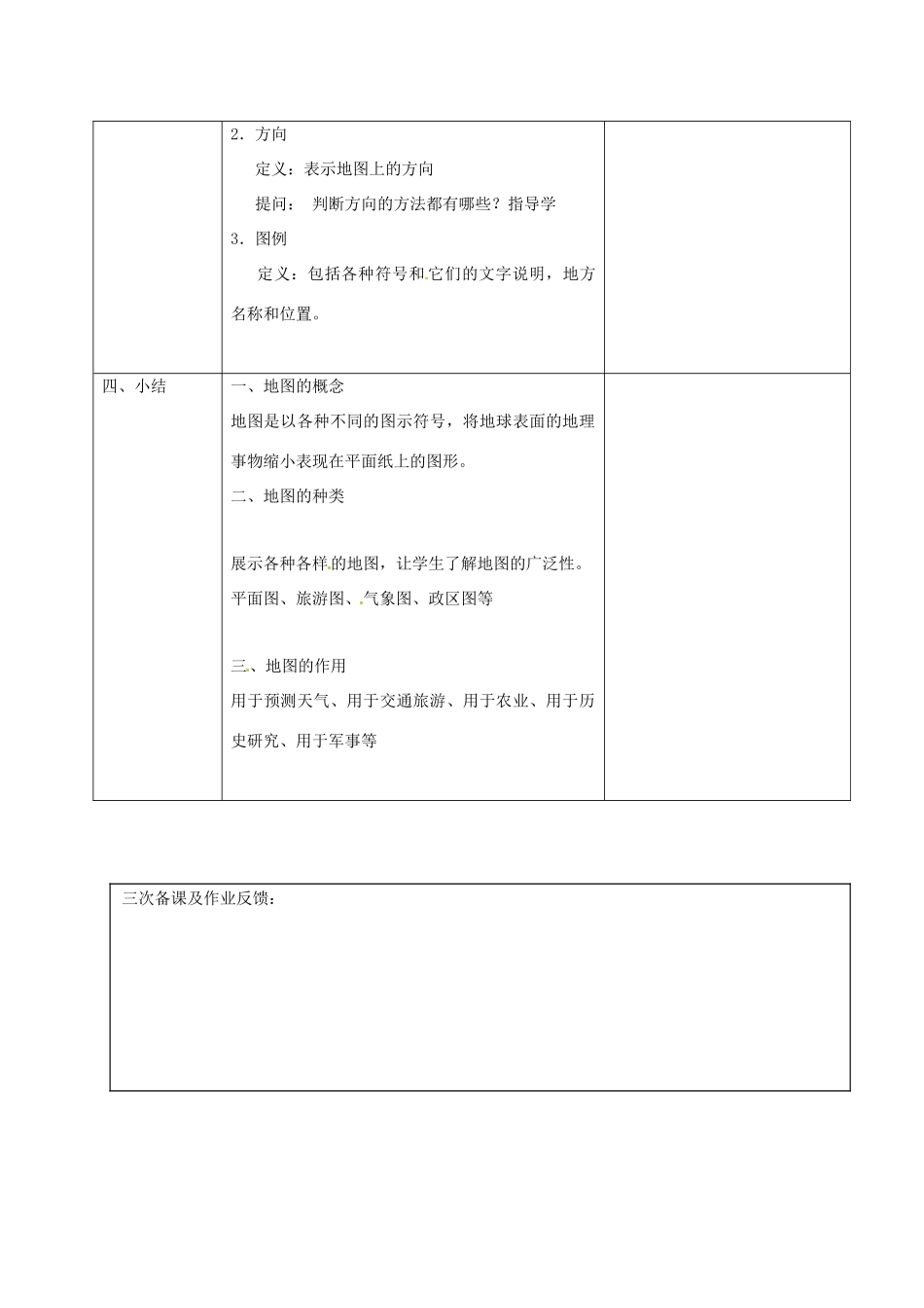 浙江省绍兴市诸暨市店口镇七年级科学上册 3.2 地球仪和地图 2 地图教案 （新版）浙教版-（新版）浙教版初中七年级上册自然科学教案_第2页
