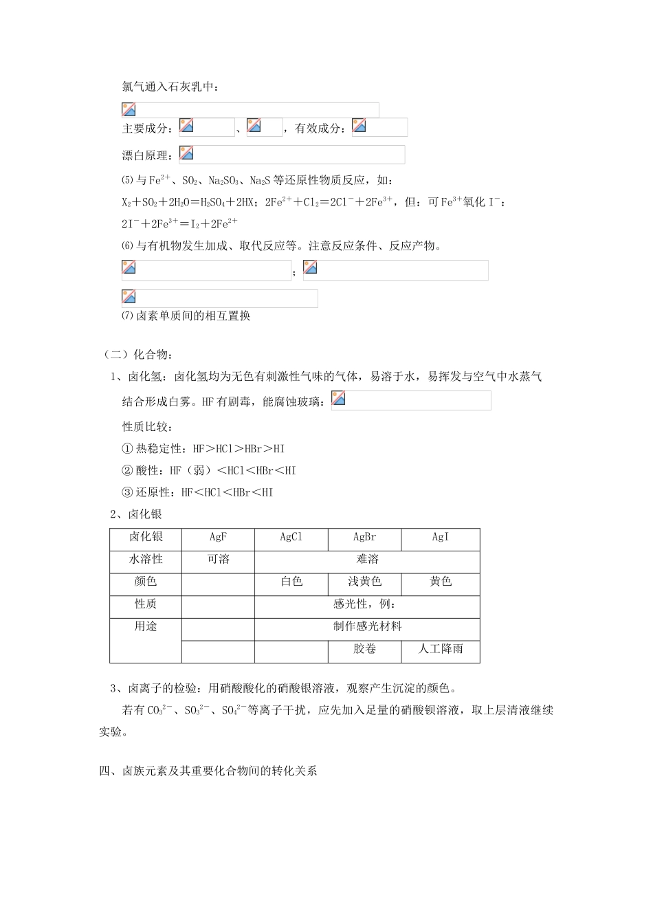 高考化学第一轮复习 专题 卤族元素学案 苏教版-苏教版高三全册化学学案_第3页