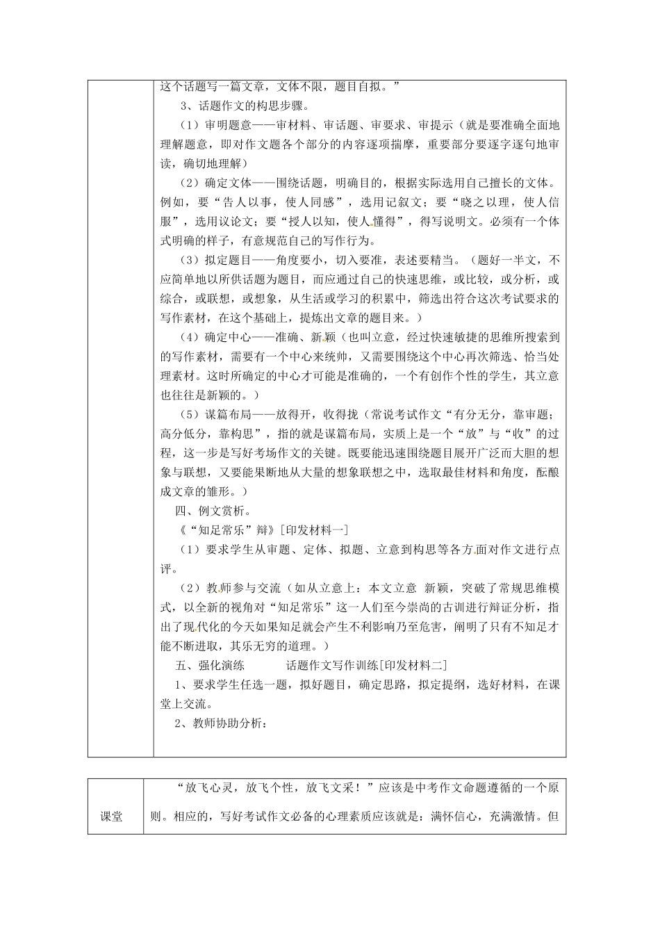 浙江省绍兴县杨汛桥镇中学九年级语文上册 作文4教学案 人教新课标版_第2页