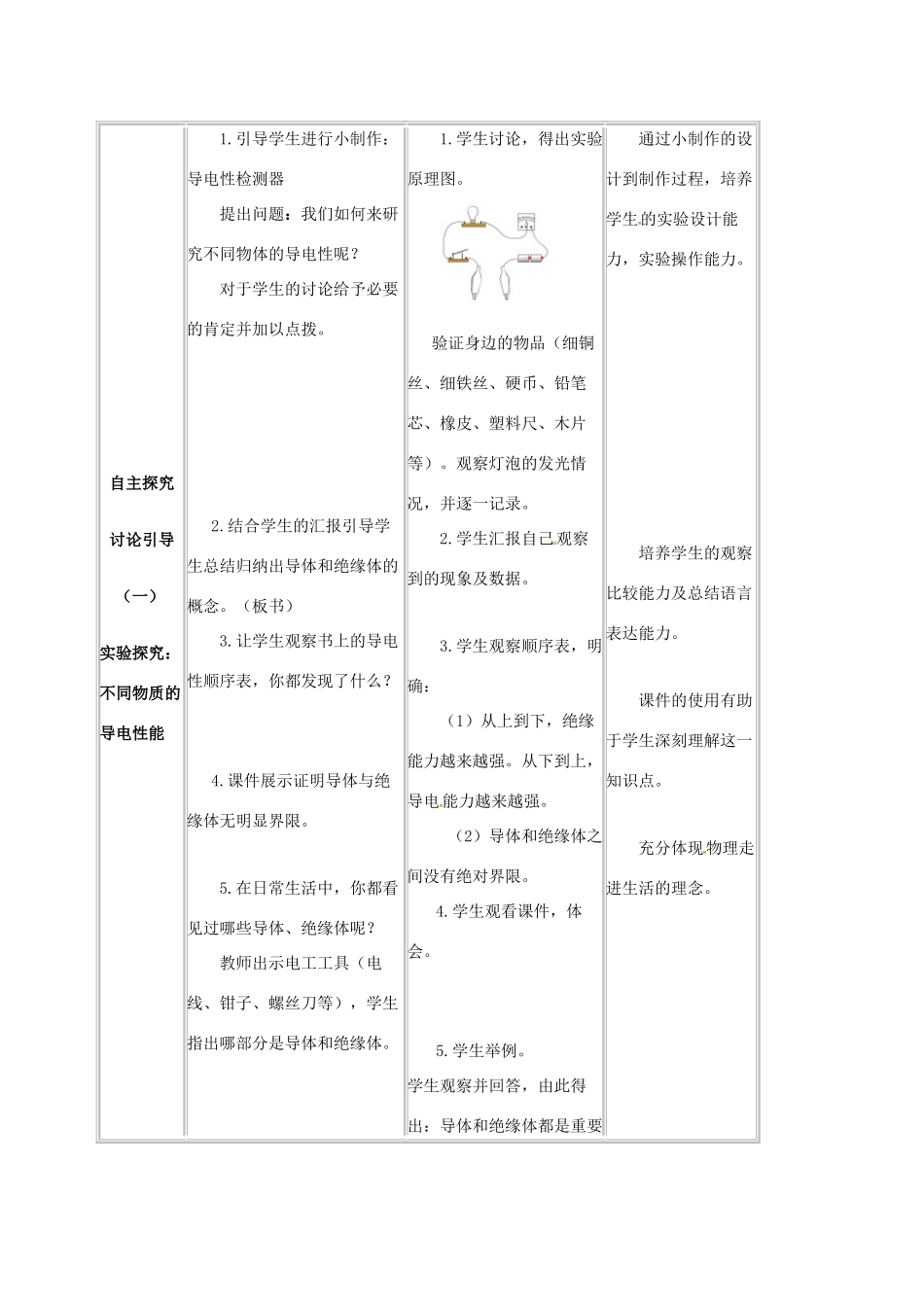 河北省邢台市临西县临西镇九年级物理上册 4.3 电阻 导体对电流的阻碍作用教案 （新版）教科版-（新版）教科版初中九年级上册物理教案_第3页