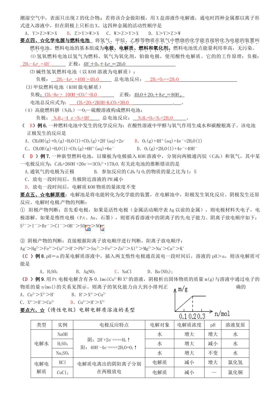 高考化学一轮复习 电化学基础学案-人教版高三全册化学学案_第2页