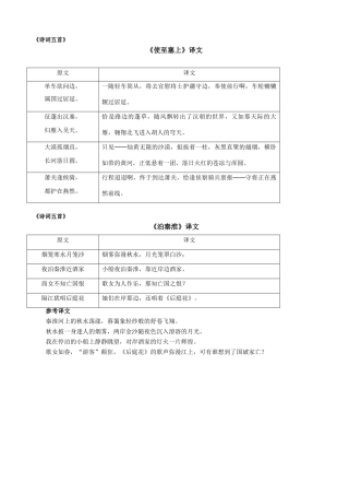 语文版九年级语文上册 《使至塞上》《泊秦淮》译文