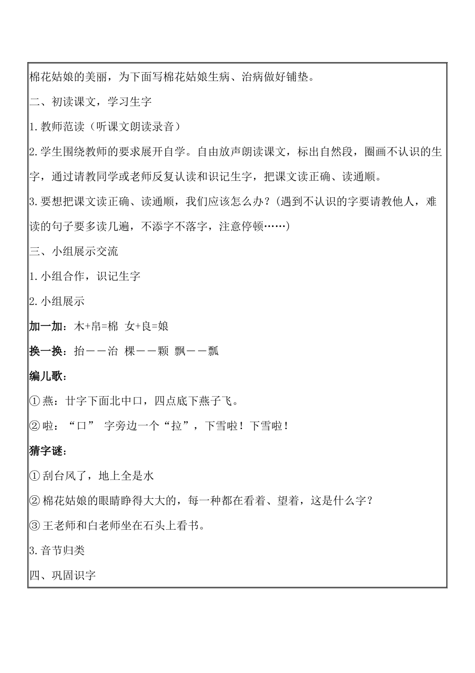 (部编)人教语文2011课标版一年级下册19棉花姑娘_第2页