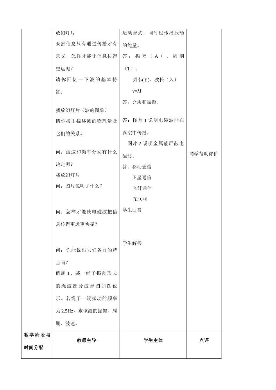 苏科版九年级物理18.5电磁波与现代通信能源与可持续发展教案_第3页
