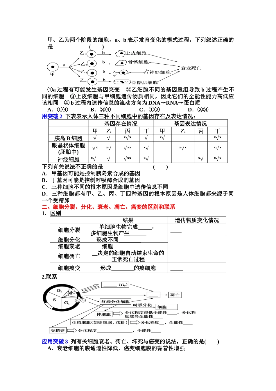 学案6细胞的分化_第2页
