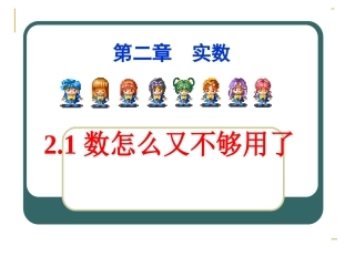 初中二年级数学上册第二章-实数2.1数怎么又不够用了第一课时课件
