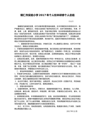 2017校本研修总结
