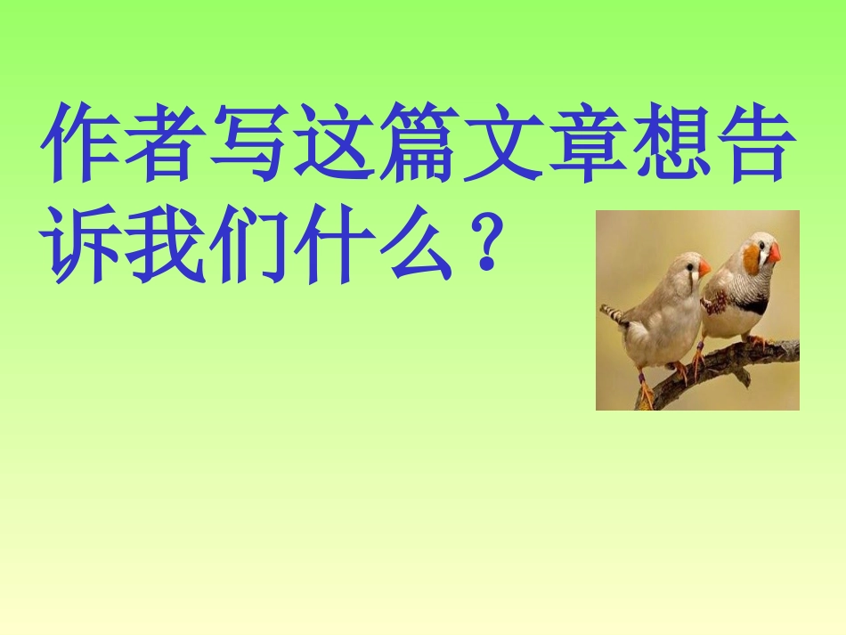 《珍珠鸟》中心思想_第1页