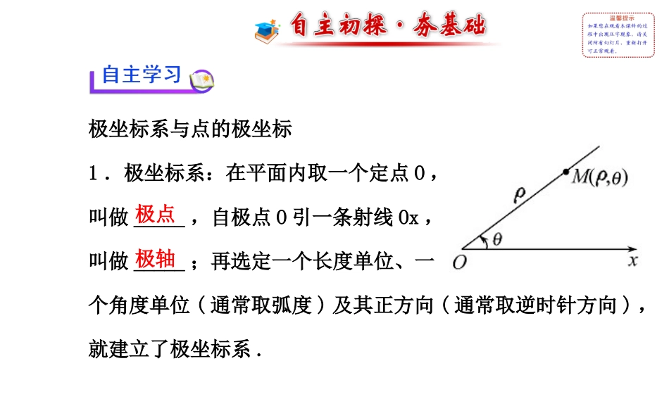 1.2极坐标系-第1课时-极坐标系的概念PPT课件(人教A版选修4-4)_第3页