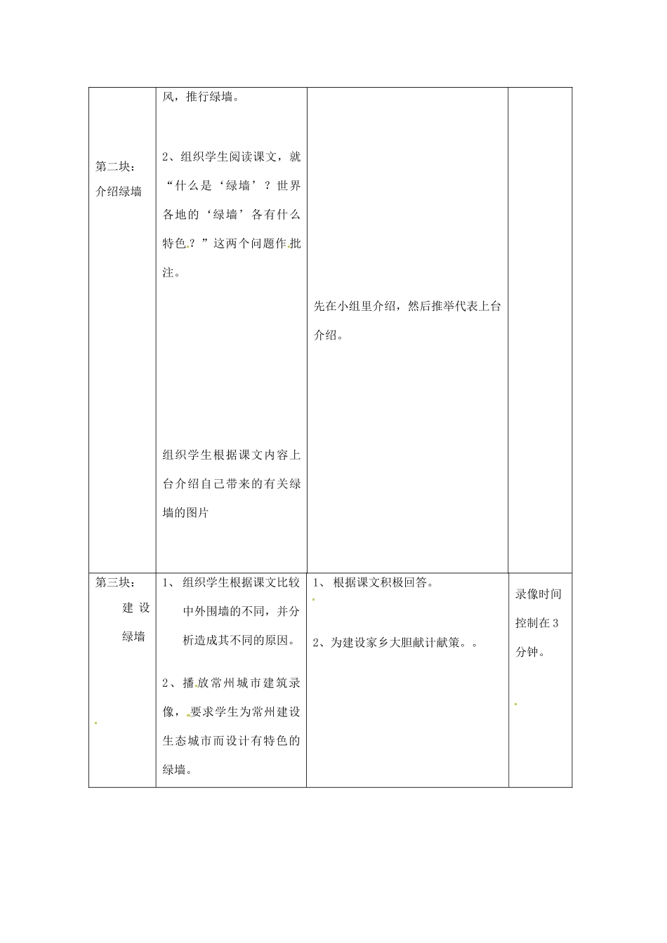 江苏省南通市九年级语文上册《第24课 环球城市 风行绿墙》教案 苏教版_第2页
