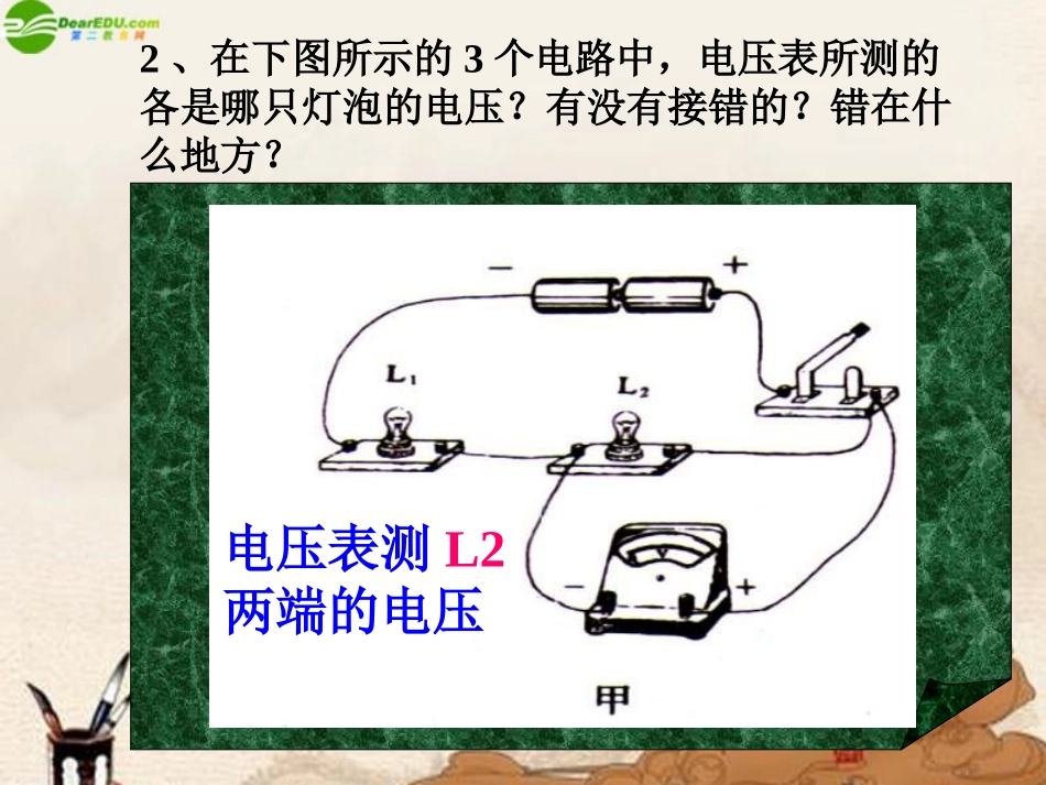 九年级物理-电压-测量电压课件-北京课改版_第2页