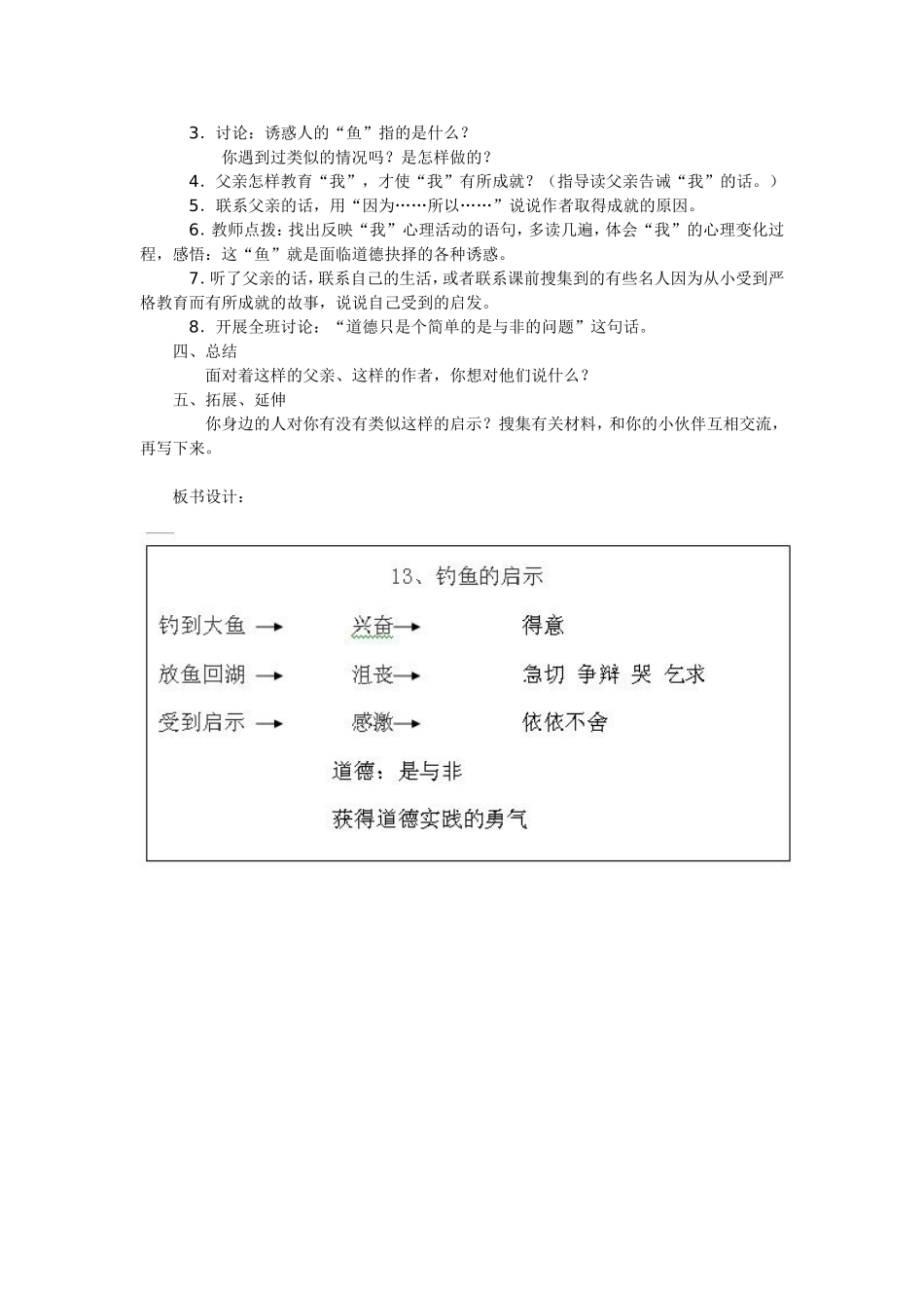 13《钓鱼的启示》教学设计_第3页