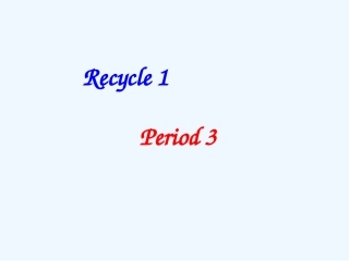 六年级英语上册Recycle1第三课时