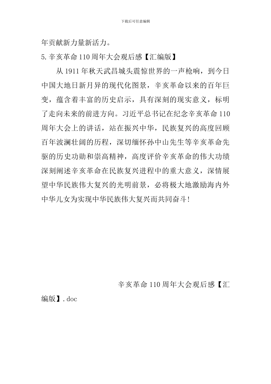 辛亥革命110周年大会观后感_第3页