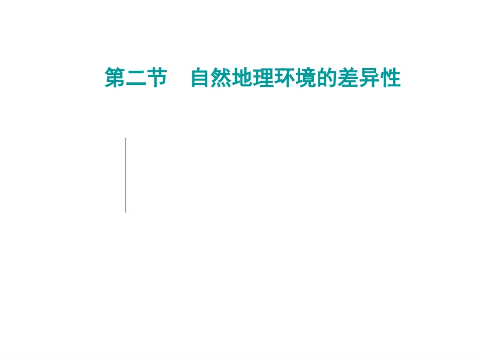 【地理】人教版必修1-第五章-第二节-自然地理环境的差异性(课件)_第1页