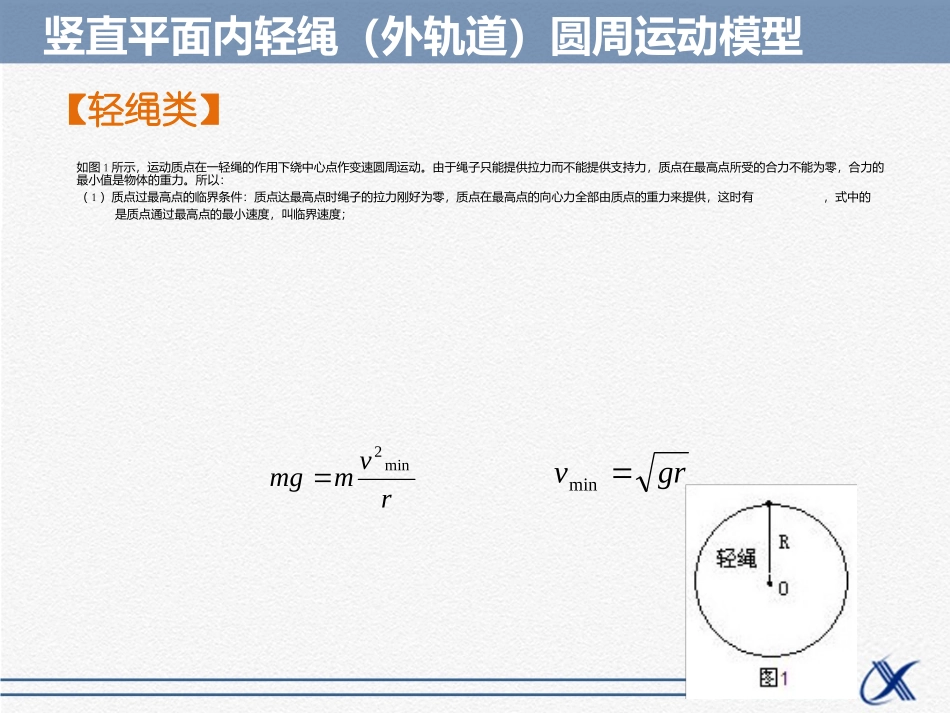 竖直平面内轻绳(外轨道)圆周运动模型_第2页