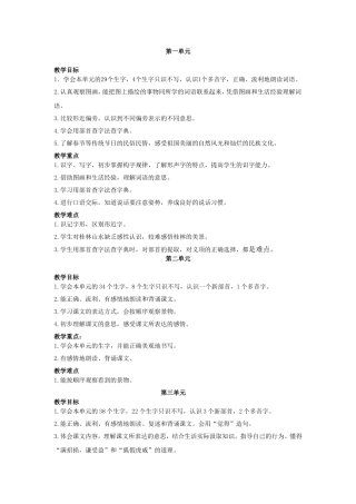 二下语文单元要求