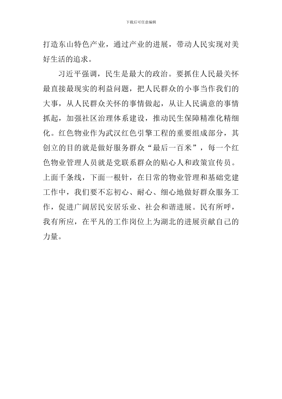 深入学习习总书记视察湖北讲话精神心得体会_第2页