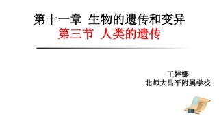 第三节人类的遗传
