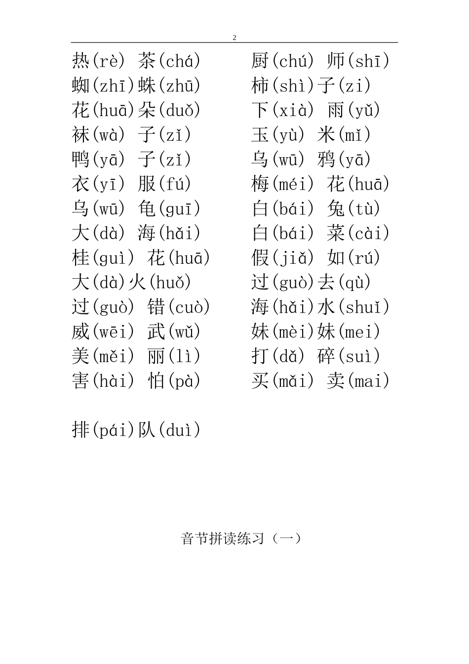 音节拼读练习_第2页