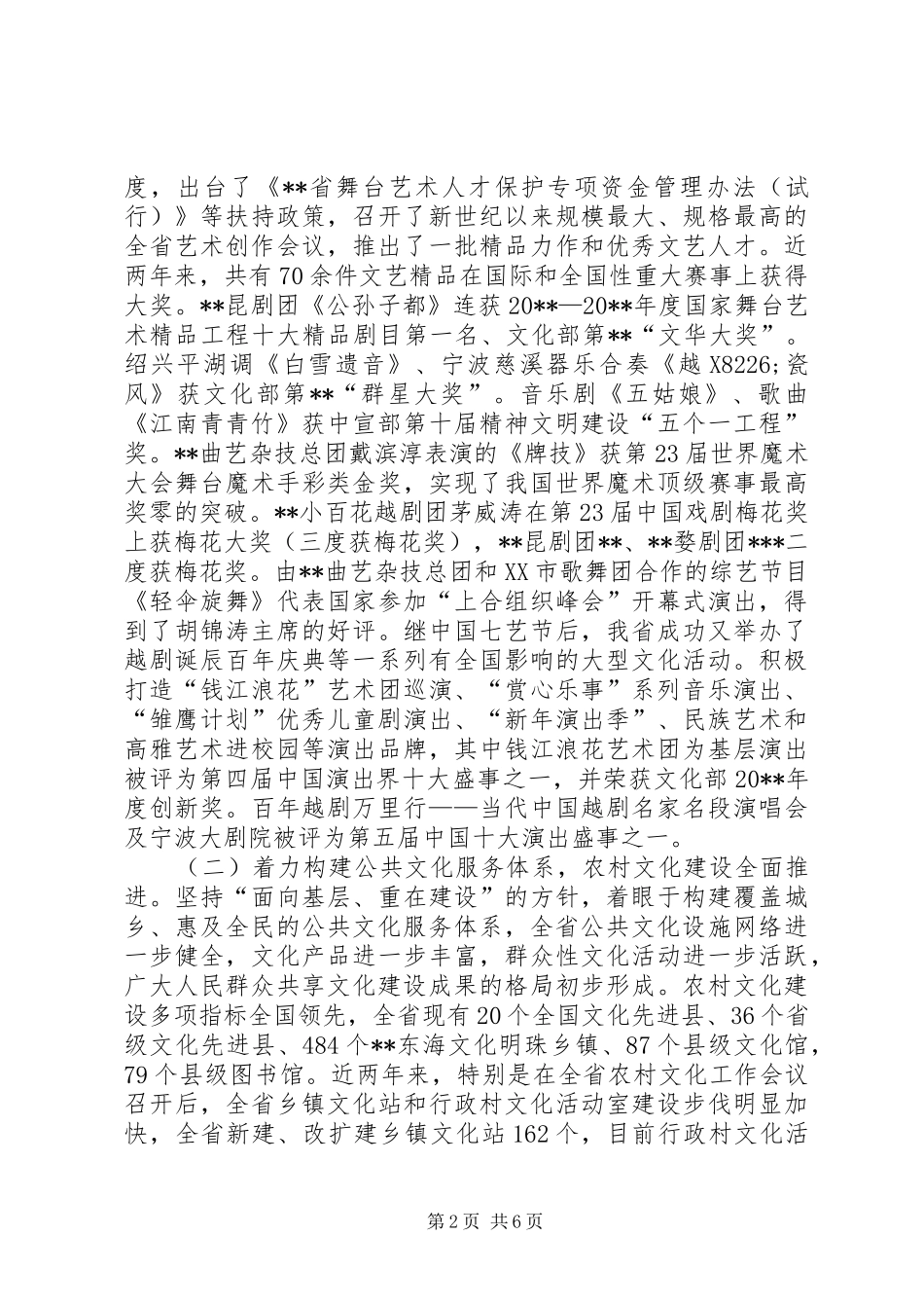 文化厅工作表彰会议讲话发言_第2页