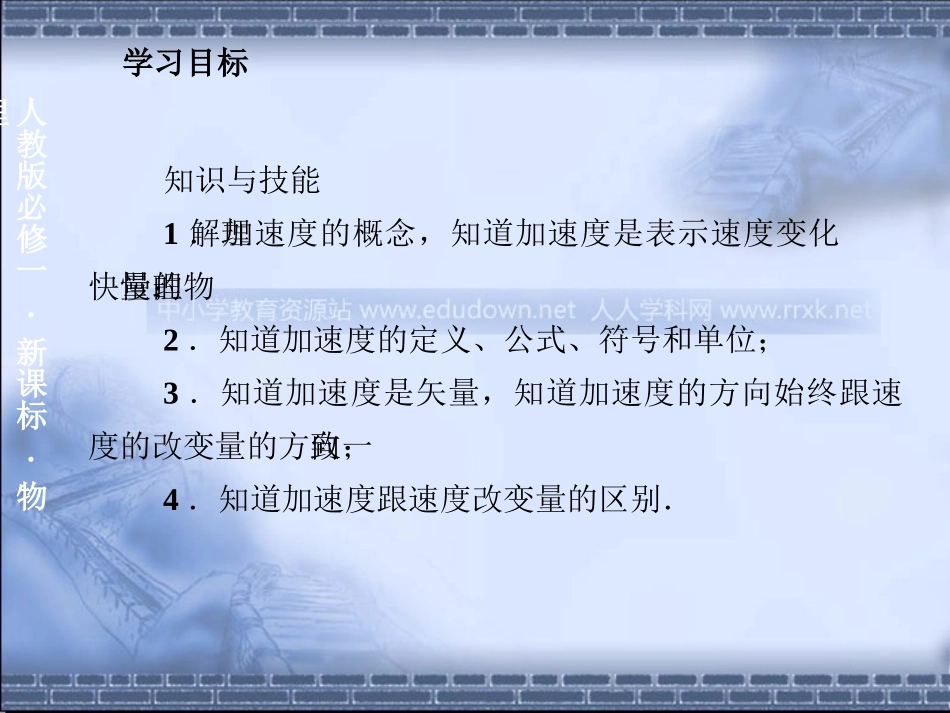 人教版必修一1.5《速度变化快慢的描述──加速度》PPT课件_第2页