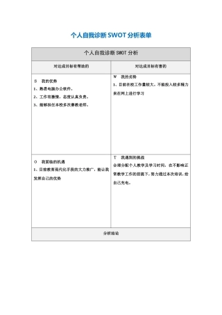 自我诊断报告