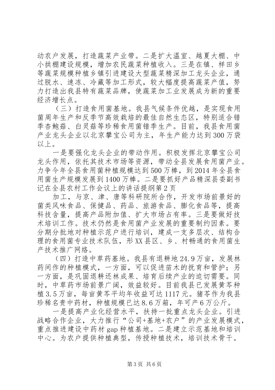 县委副书记在全县农村工作会议上的讲话发言提纲_第3页