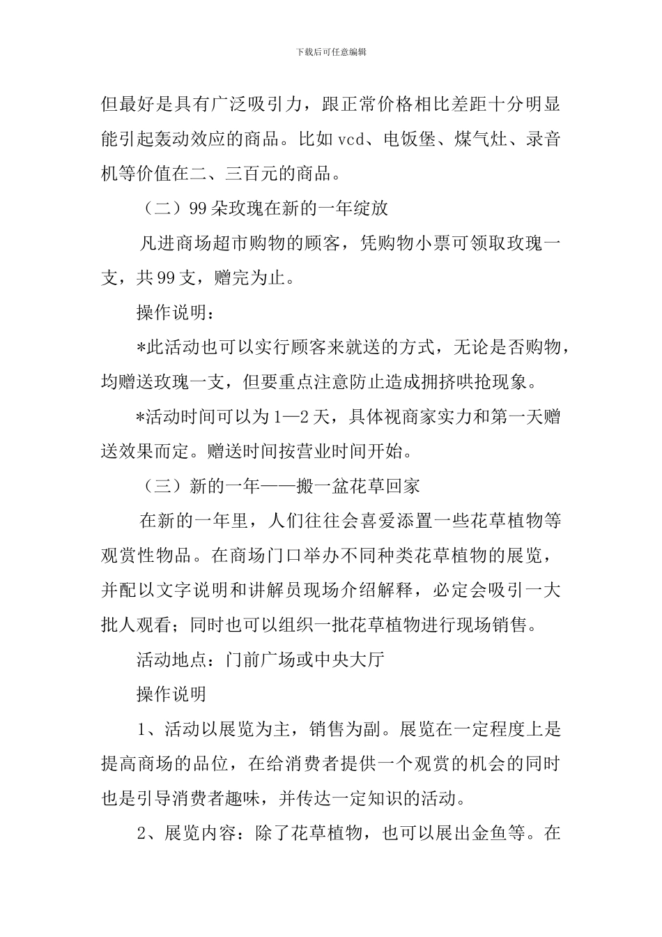 元旦商场的策划书_第2页