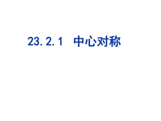 23.2中心对称