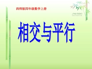 小学四年级数学上册相交与平行