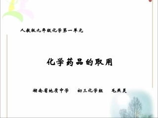 走进化学实验室(毛燕灵)