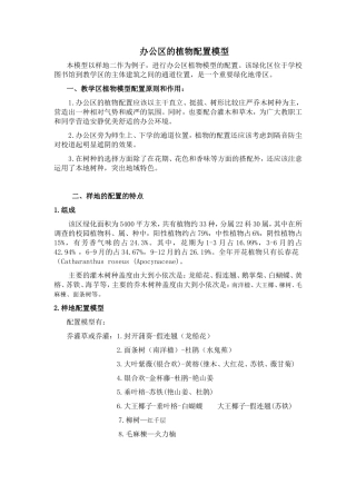 办公区的植物配置模型