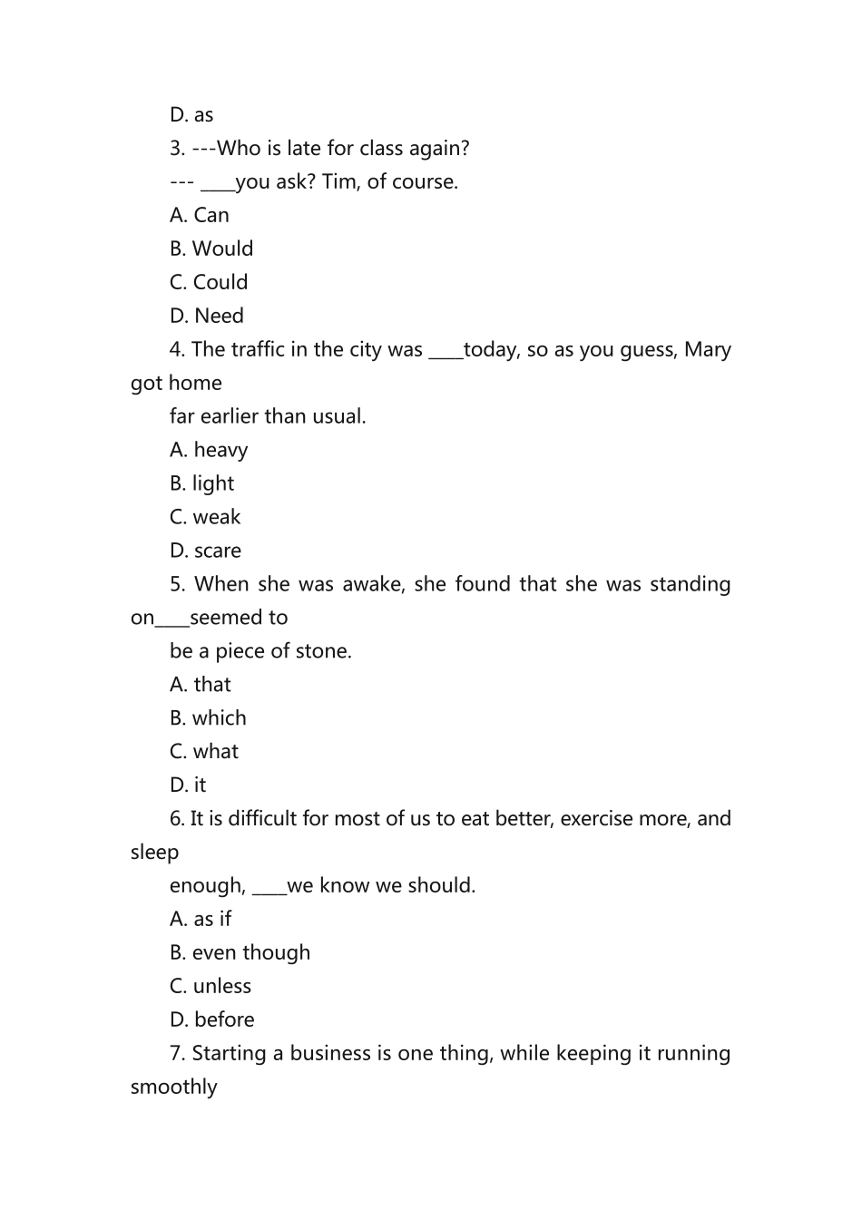 【考试必备】2018-2019年淮南一中初升高自主招生模拟考试英语试题及答案_第2页