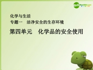 高中化学-化学品的安全使用课件-苏教版选修IB