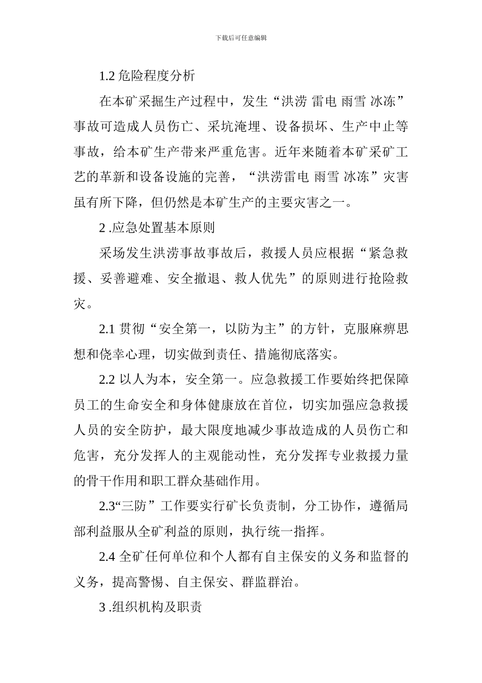 “洪涝-雷电-雨雪-冰冻”应急预案_第2页