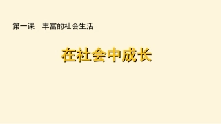 在社会中成长
