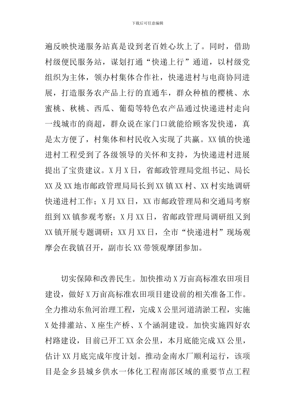 2024年X镇乡村振兴工作总结_第3页