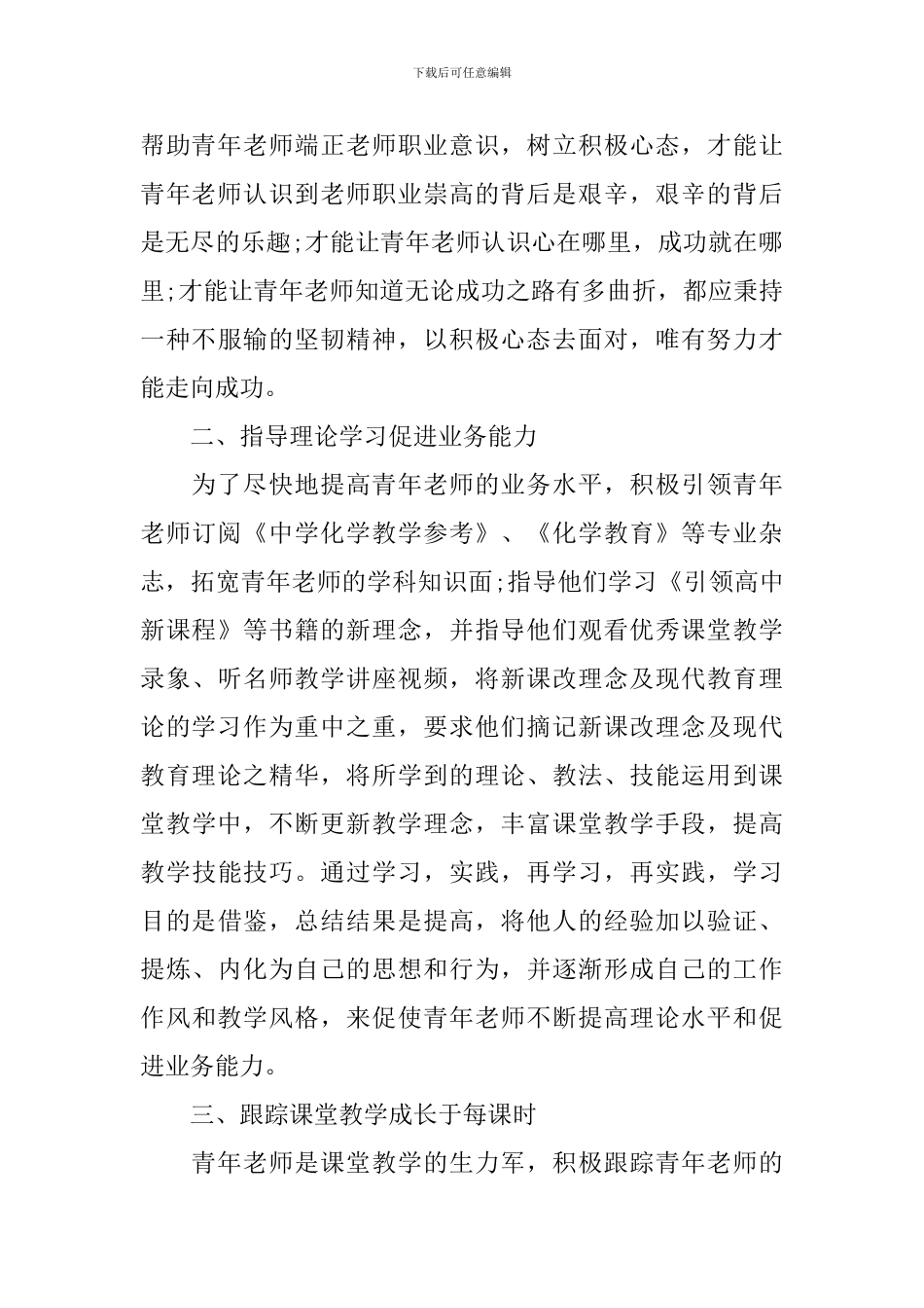 指导青年教师教学工作总结_第2页