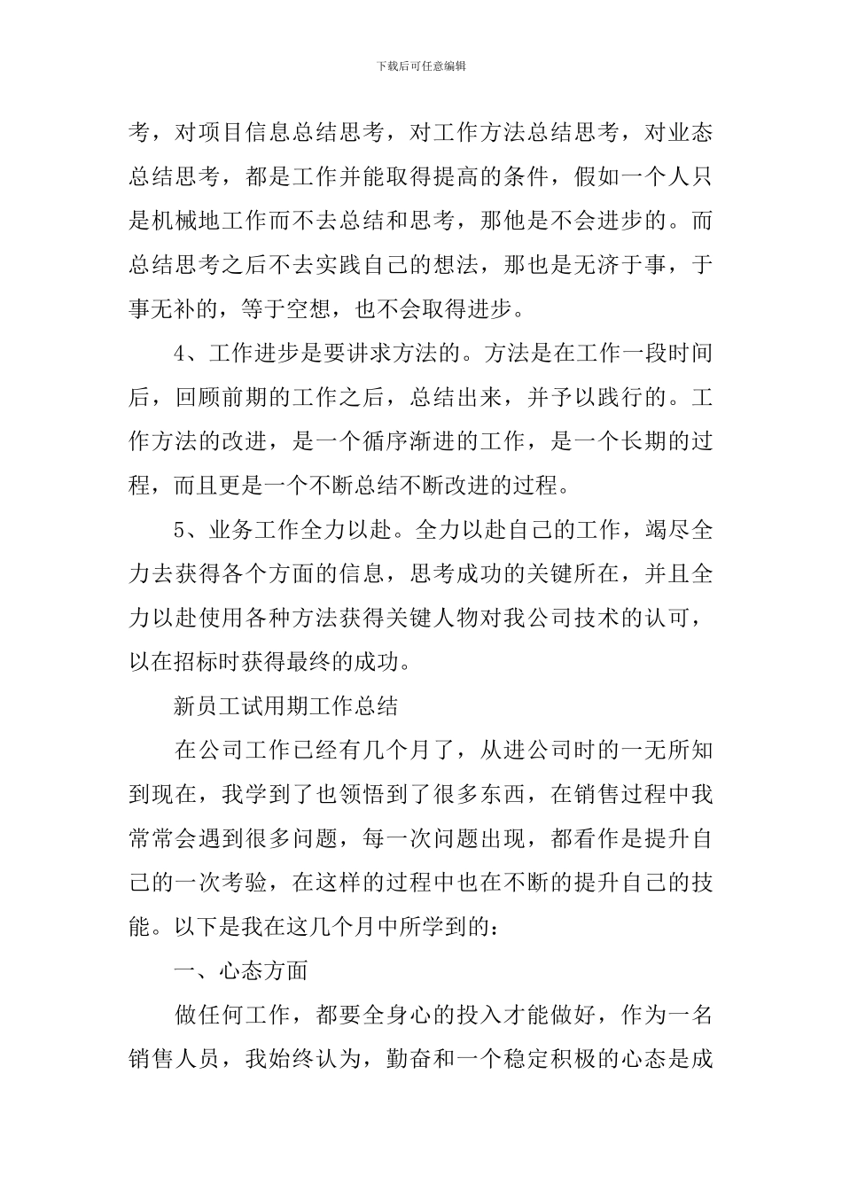 新员工试用期工作总结_第3页