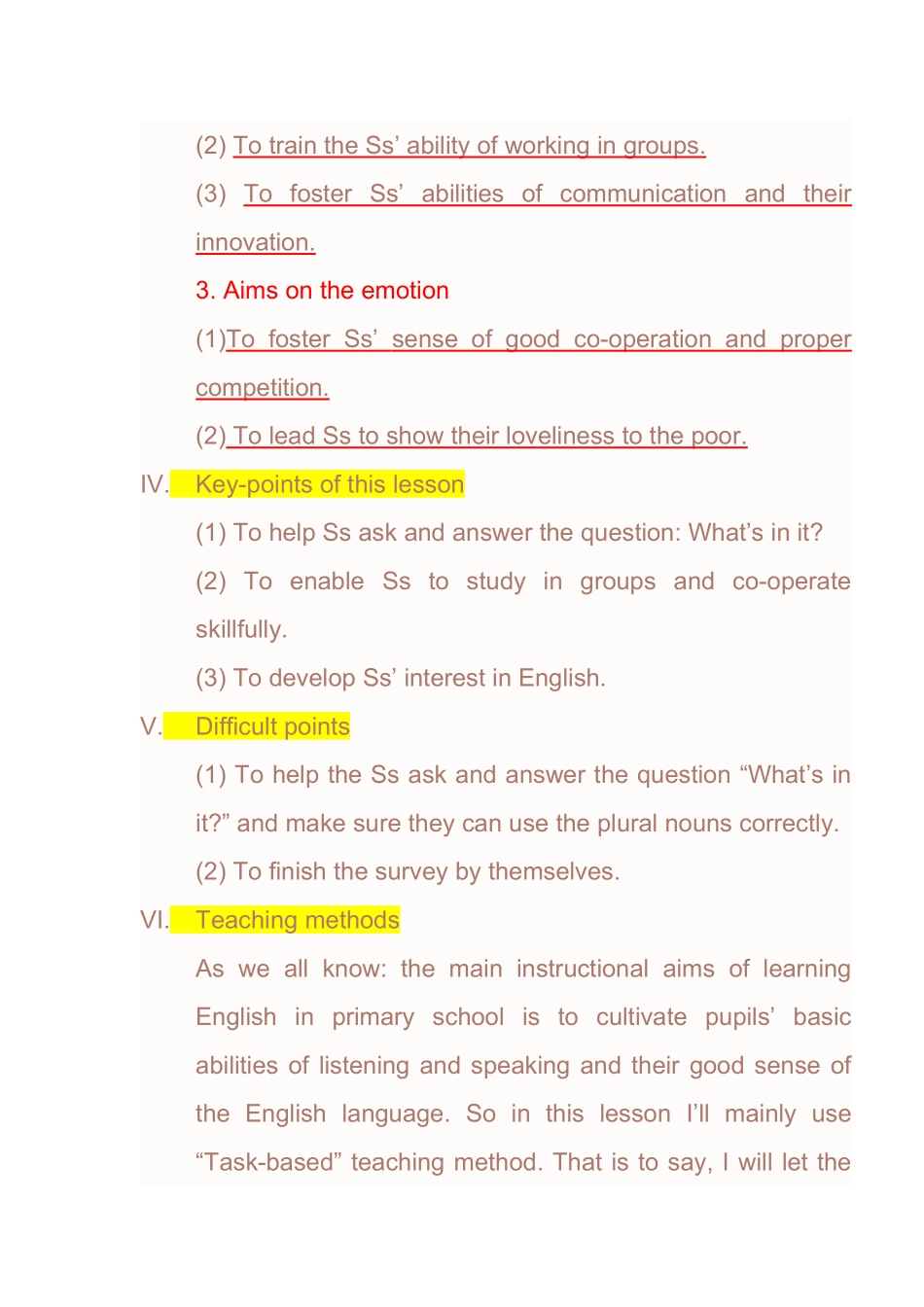 小学英语全英文说课稿模板_第2页