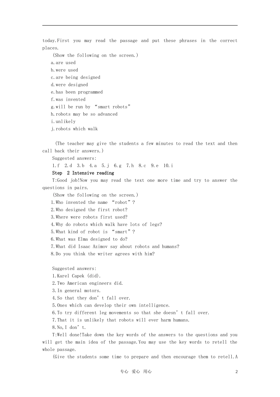 高中英语-Period3-Reading-and-Speaking(Module7-Revison)教案-外研版必修4-_第2页
