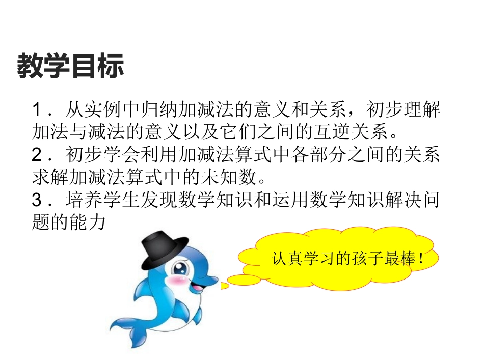 小学数学2011版本小学四年级加、减法的意义和各部分间的关系ppt_第2页