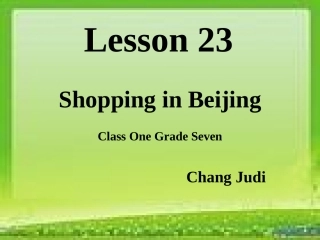 lesson23ShoppinginBeijing